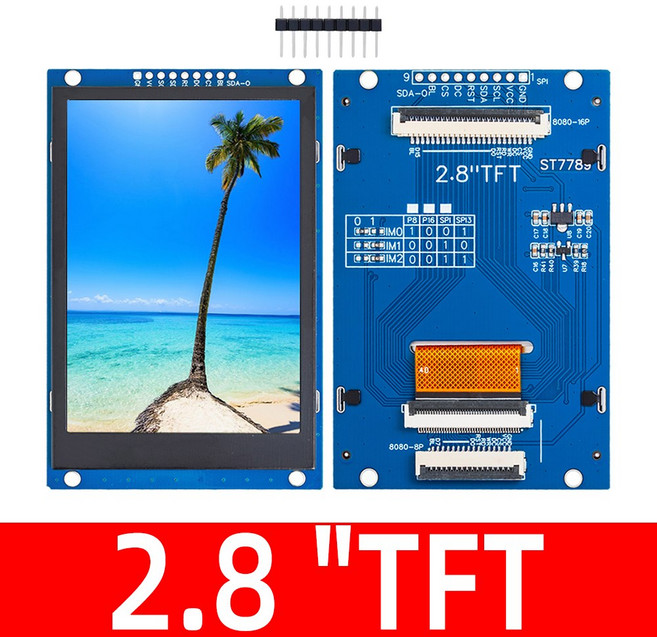 TFT 직렬 포트 240X320 ST7789V LCD SPI 5V 디스플레이 PCB ST7 어댑터 320X480 인치 3V 모듈, 2.8 TFT, 1개