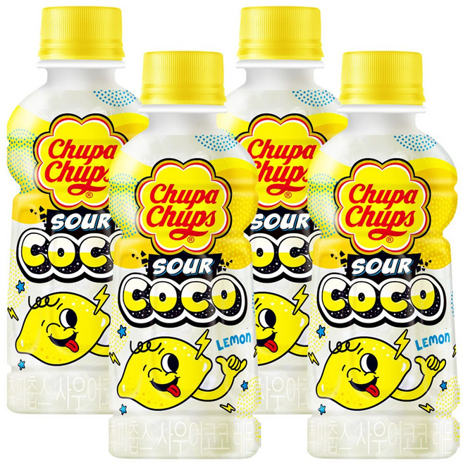 츄파춥스 사우어코코 레몬, 4개, 240ml