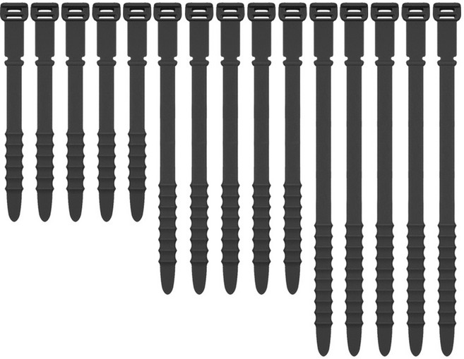 재사용 가능한 케이블 정리 벨크로 스트랩, 블랙, 3개