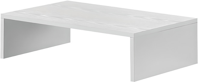 구스페리 데스크 우드 모니터 받침대 조립형, 화이트, 1개