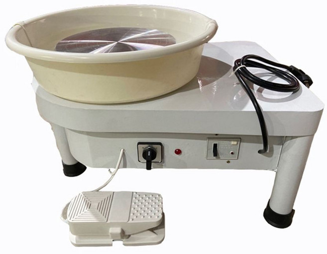 전동 전기 도자기 물레 공방 공예 도예 손물래 교육용, B 350W 핸드 푸시 및 페달 통합