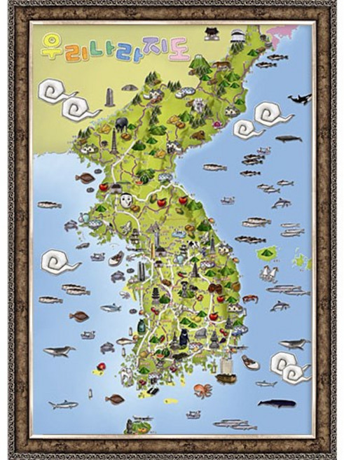 퍼즐라이프 대한민국지도 150피스 직소퍼즐액자 PL290, 퍼즐+슬림앤틱실버액자, 1개