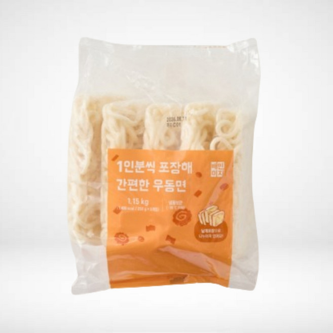 배민이지 1인분씩 포장해 간편한 우동면, 3개, 1.15kg