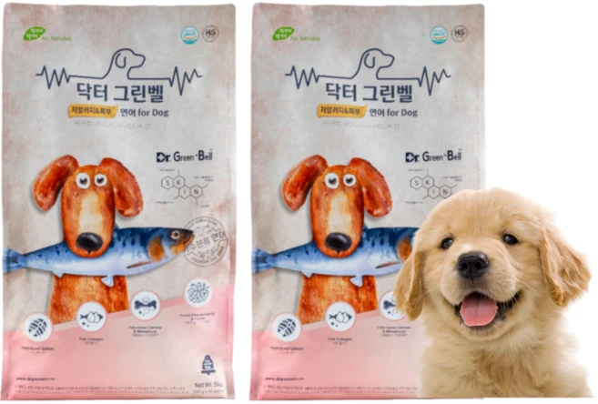 닥터그린벨 가수분해 연어 강아지사료 저알러지 피부 가려움, 5kg, 2개, 가수분해연어 - 쿠팡