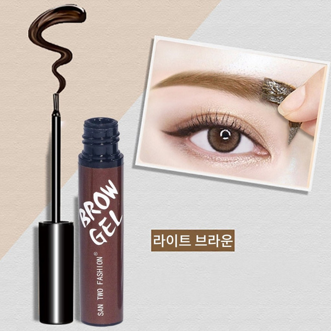 아이브로우 젤 마스카라 눈썹 타투 팩, 1개, 라이트브라운