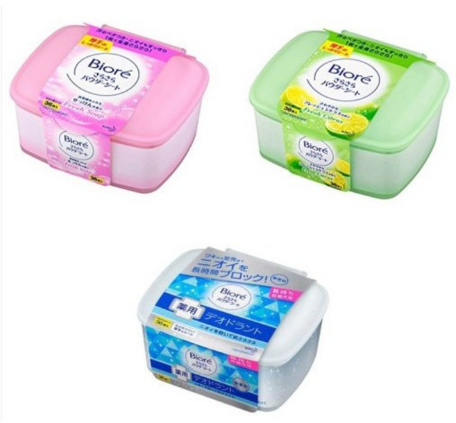 비오레 사라사라 파우더 시트 대용량 36매 티슈형 데오드란트 3가지향 중 택, 1개