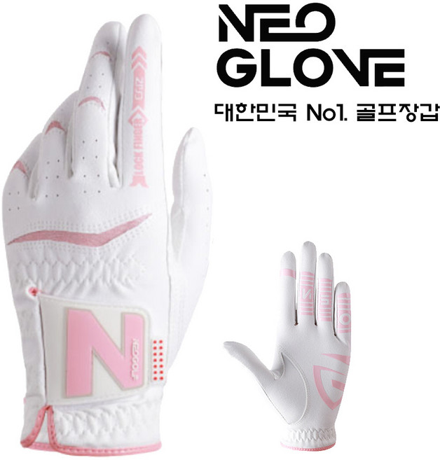 네오글러브 여성용 한손 실리콘 기능성 그립 합피 골프장갑, 핑크, 1개