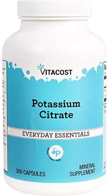 비타코스트 구연산 칼륨 - 99 mg - 300캡슐 Vitacost Potassium Citrate - 99 mg - 300 Capsules, 1개 - 쿠팡