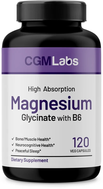 CGM Labs 마그네슘 글리시네이트 +B6 120 베지 캡슐, 1개, 60회분 - 쿠팡