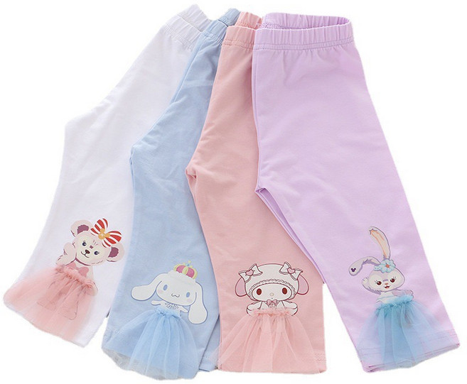 크리스탈하우스 여아용 귀요미 쥬쥬 7부 레깅스 4종 세트 P147