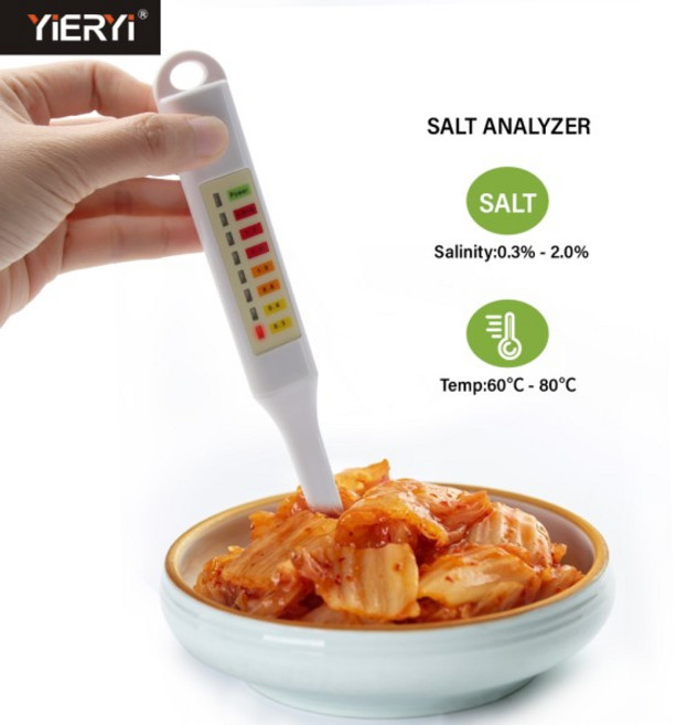 토양 계량기 in 습도계 식품 도구 테스터 1 2 소금물 분석 수프용 염분 주방 휴대용 농도 염분계 온도, 없음, 1개