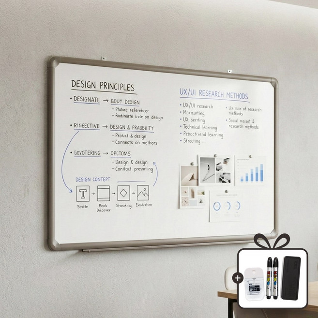 토탈하얀칠판 자석 화이트보드 (알루미늄), 알루미늄