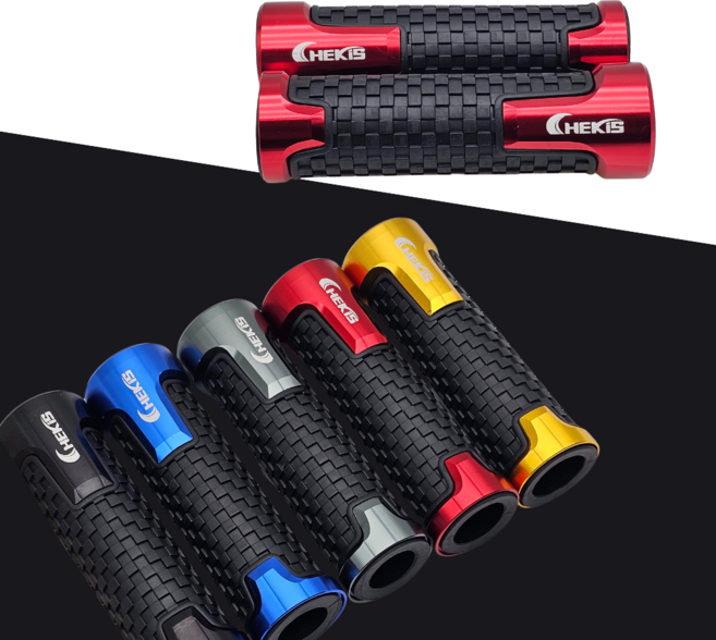 CHEKIS 핸들그립 PCX NMAX FORZA XMAX 등 범용그립 그립감우수, 레드, 1세트