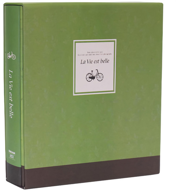 드림산업 라베에벨 접착 일반포토앨범, 연두, 50매
