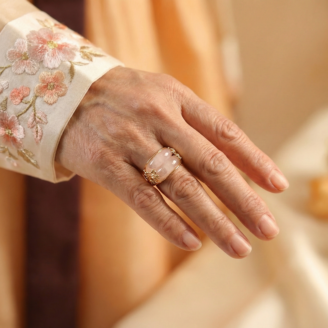 엘블랑꼬 혼주 옥반지 쌍가락지 전통 반지 한복 장신구