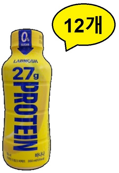 랩노쉬 프로틴 드링크 퍼펙트 바나나, 12개, 350ml