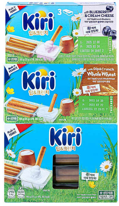 끼리 크림치즈 딥앤크런치 3종 세트 (총10입), 350g, 1세트