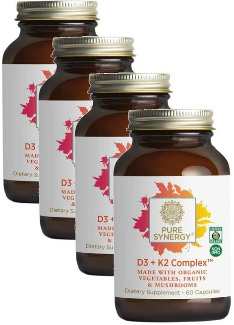 퓨어시너지 비타민 D3 K2 콤플렉스 캡슐 PURE SYNERGY D3 K2 Complex, 4개, 60정 - 쿠팡