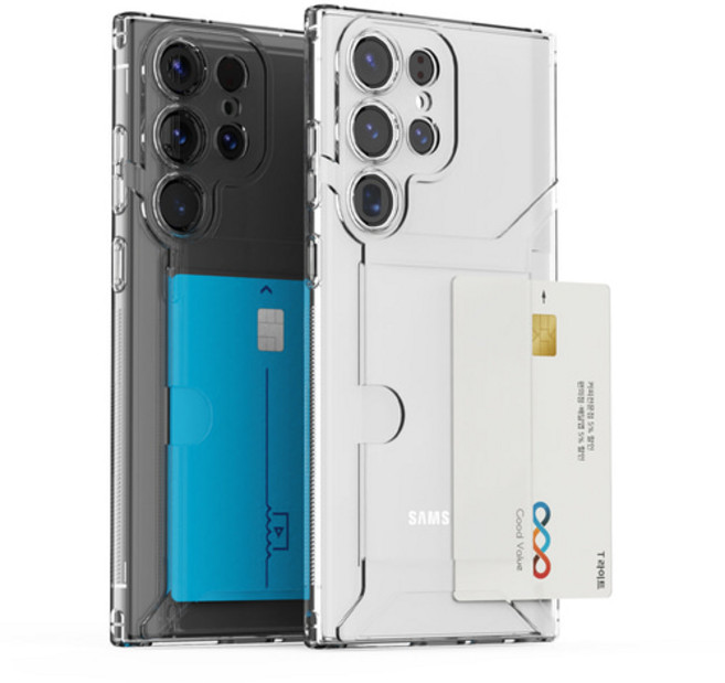 갤럭시S25울트라 TPU 슬라이드 카드 2장수납 케이스 J2L