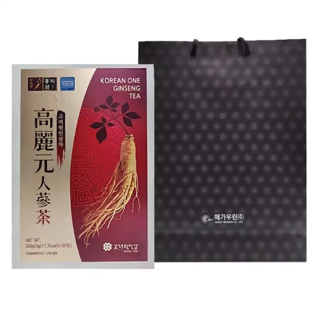(목함) 100포 (쇼핑백 포함) 인삼차 x 도매, 1개