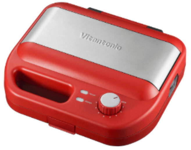 Vitantonio 熱壓三明治鬆餅機, VWH-600-R 紅色
