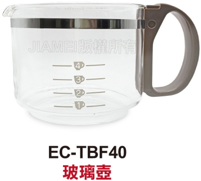 ZOJIRUSHI象印 4杯份 EC-TBF40 玻璃壺, 1個, 咖啡壺