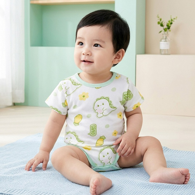 몽실이 베베 바디슈트 돌 아기 여름 반팔 외출복