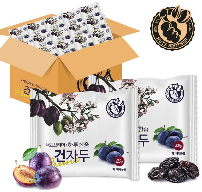 너츠브라더 하루한줌 건자두 25g, 20개