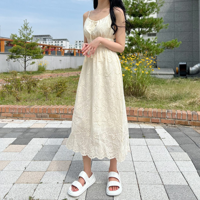 쏘옷 여성용 태슬 포인트 롱원피스