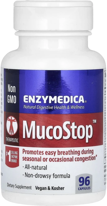 엔자이메디카 MucoStop 캡슐 96정, 5개 - 쿠팡