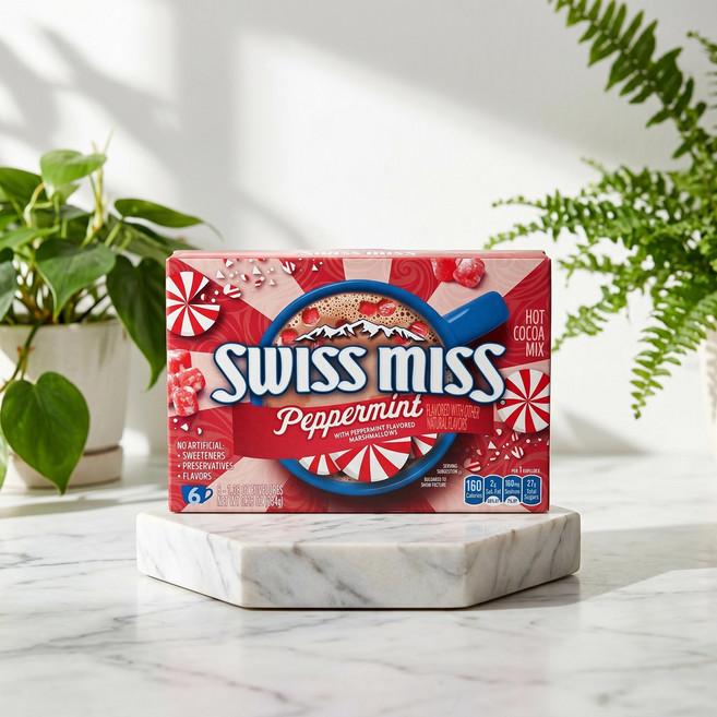 Swiss Miss 스위스미스 페퍼민트 핫초코 핫초콜릿 드링크 음료 6개입, 6개