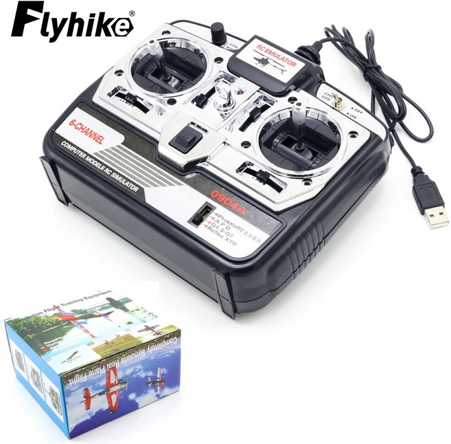 드론시뮬레이터 드론시뮬레이션 원격 조종 헬리콥터 고정익 드론 RC 비행 시뮬레이터 리얼플라이트 G7 피닉스 5.0 XTR 지원 6CH JTL-0904A 모드 2, 1개