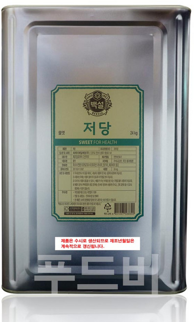 백설 저당 물엿, 1개, 24kg