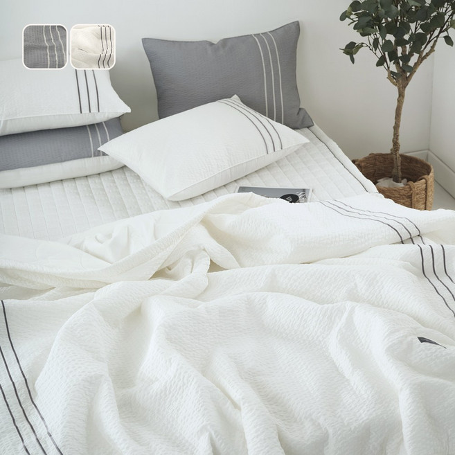 국산 여름 리빙캐슬 블레스 뱀부시어서커 + 순면 이불세트