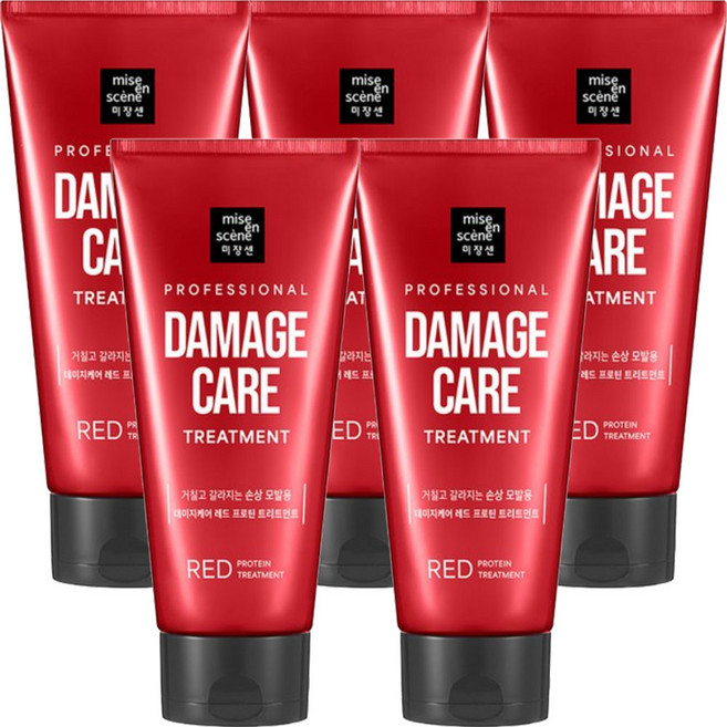 미쟝센 데미지 케어 로즈프로틴 트리트먼트, 330ml, 5개