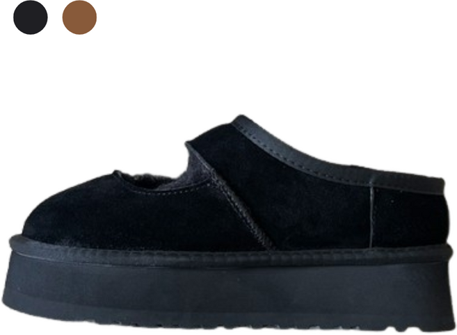 페조 여성 메리제인 기모 플랫슈즈 스웨이드 단화 털 안감 PZSL-KA-K0082