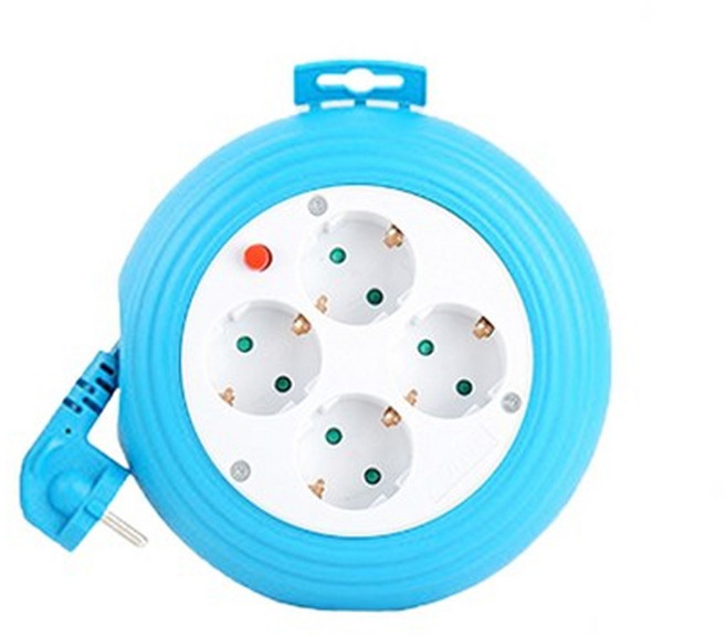 러그박스 USB 미니 전기 캠핑 차박 릴선 리드선 작업 연장선 작업선 10m 20m 30m 멀티탭, 3M, 01.4구 블루, 1개