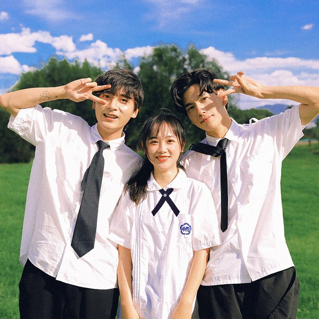 대만교복 코스프레 상견니 졸사컨셉 의상 세트 여자 남자 스쿨룩 졸사의상