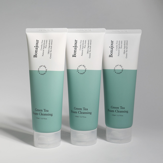 보나쥬르 그린티 폼 클렌징 150ml 3개, 1개