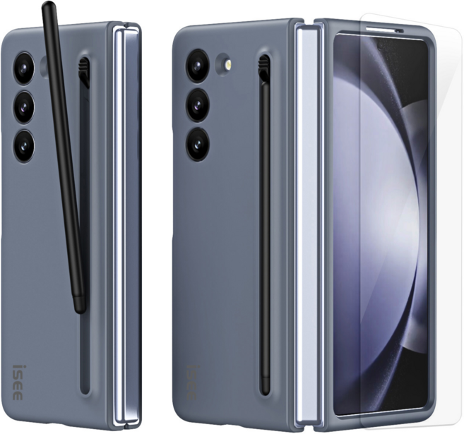 아이시(isee) 갤럭시 Z폴드3~7호환 슬림 액정보호 강화유리 일체형 케이스 with 터치펜