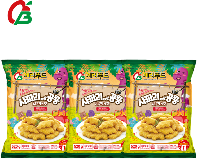 사파리에 간 공룡치킨너겟 520g, 3개