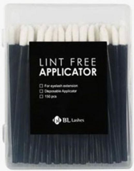 BL 블링크 린트프리 어플리케이터 면봉 브러쉬, Black, 1개
