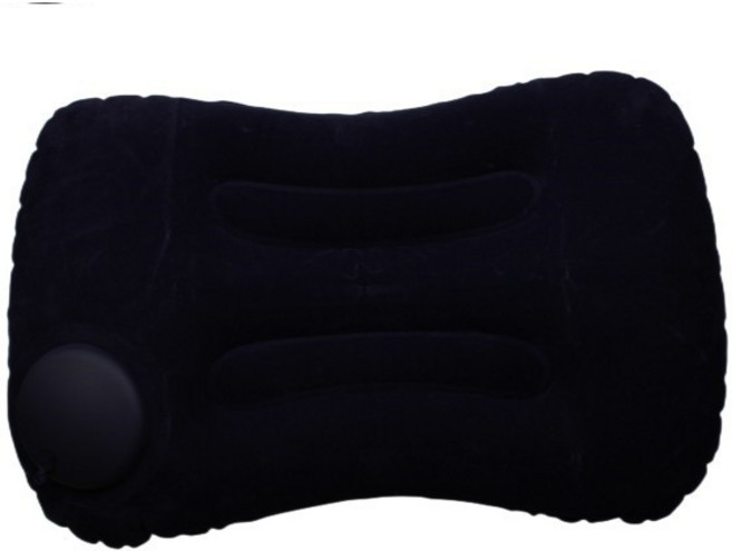 [티케이샵] 휴대용 캠핑 펌핑 에어쿠션 베개, 블랙, 1개