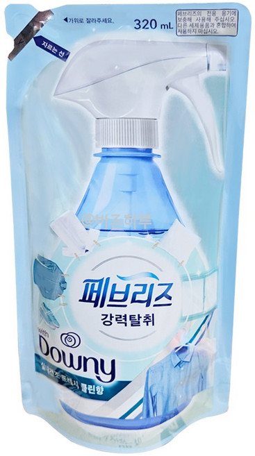 페브리즈 섬유탈취제 강력탈취 다우니 실내건조 프레시 클린향 320ml 리필 x 12개 / 실내용