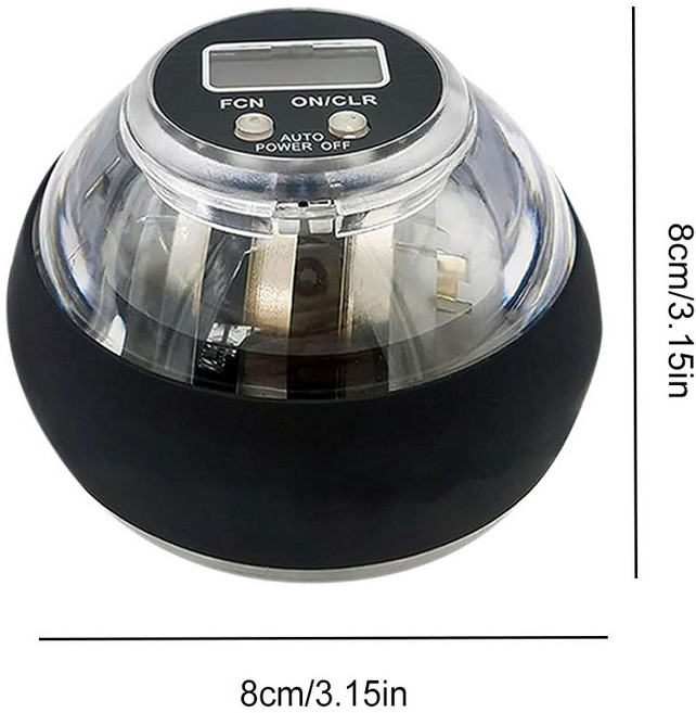 자동 카운터 자이로 볼 미끄럼 방지 시작 그립 강화제 스코프 LED 손목 파워 트레이너 홈 팔뚝 운동기