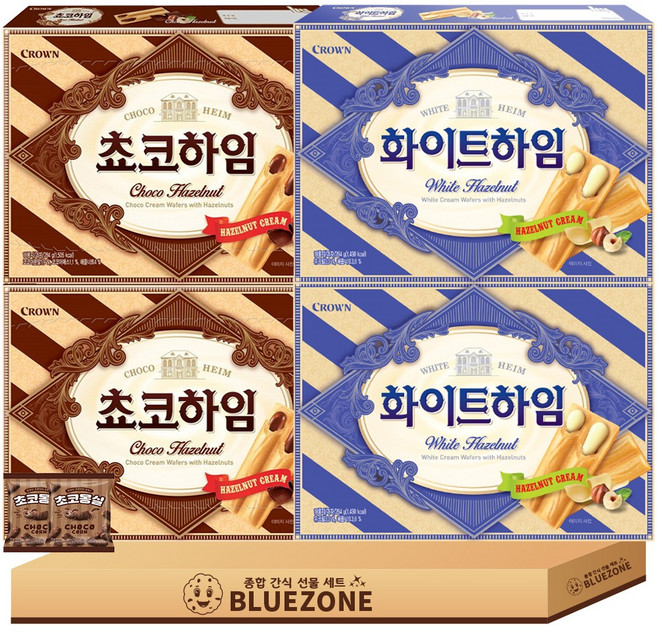 사무실 간식 초코하임 284g 2개 화이트하임 284g 2개 몽실 22g 2개, 1.12kg, 1개