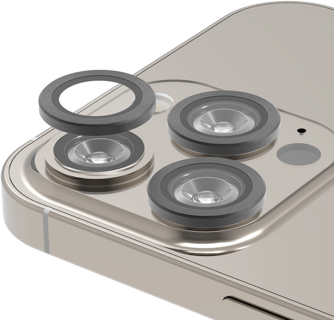 로랜텍 빛번짐 차단 풀커버 휴대폰 카메라 렌즈 프레임 강화유리 보호필름 세트, 1세트