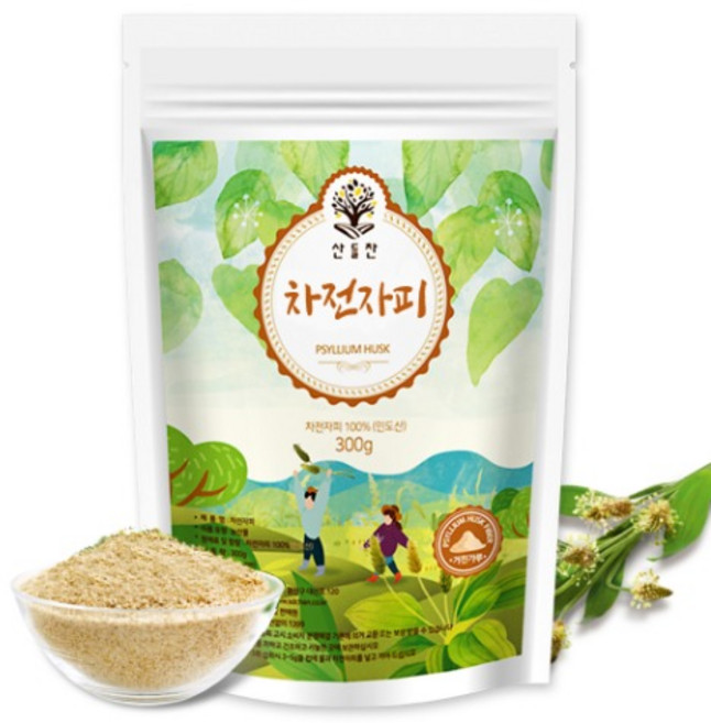 산들찬 차전자피 가루 식이섬유 x 2개, 차전자피가루300g 고운입자 X 2개, 1개, 300g