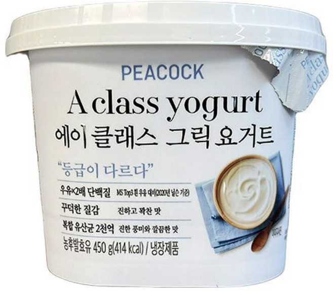 피코크 에이 클래스 그릭요거트, 기본, 1개, 450g