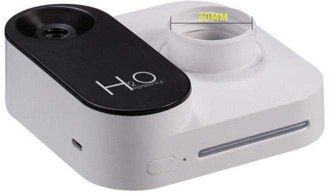휴대용 생수병 초음파가습기 무선 충전식 USB 카메라디자인 LED 미니가습기, 화이트 충전식 생수병가습기, LA0616